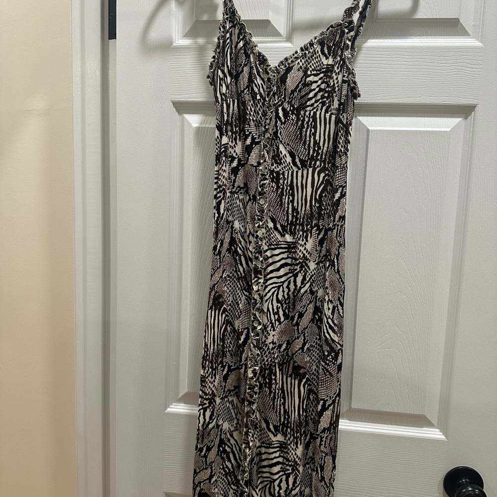 Aritzia Animal Print Midi Dress